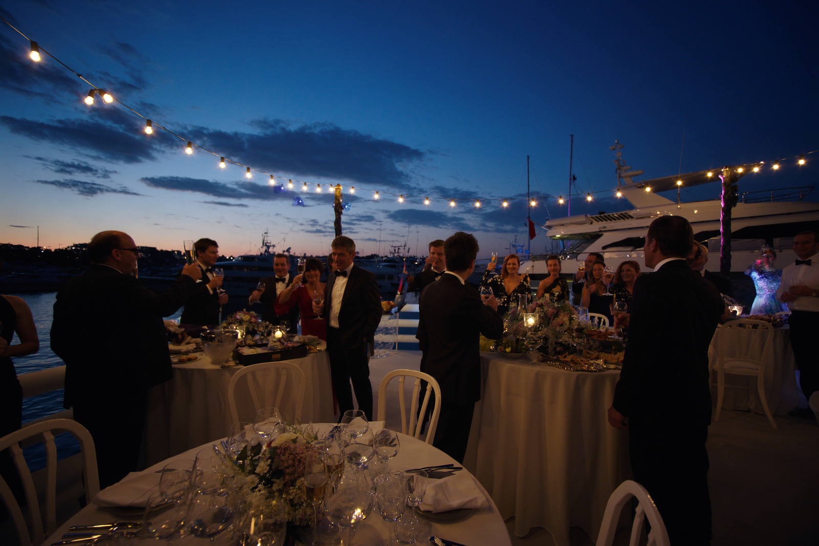 Black-tie yachting awards gala on the waterfront during FLIBS week